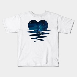 Dolphins in Galaxy Kids T-Shirt